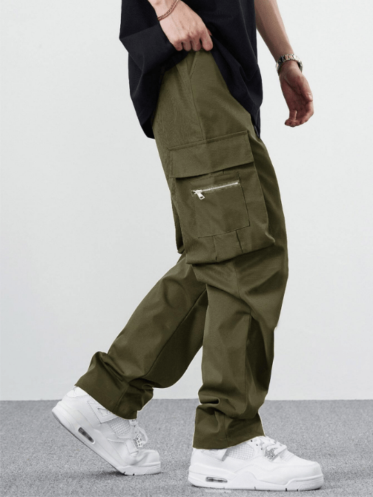Manfinity EMRG Loose - Fit Men's Cargo Pants With Drawstring Waist - Lolli World Marketplace