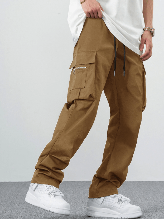 Manfinity EMRG Loose Men's Drawstring Waist Cargo Pants - Lolli World Marketplace