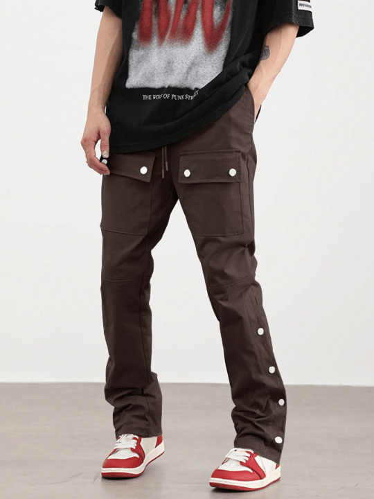 Manfinity EMRG Men Flap Pocket Side Cargo Pants - Lolli World Marketplace