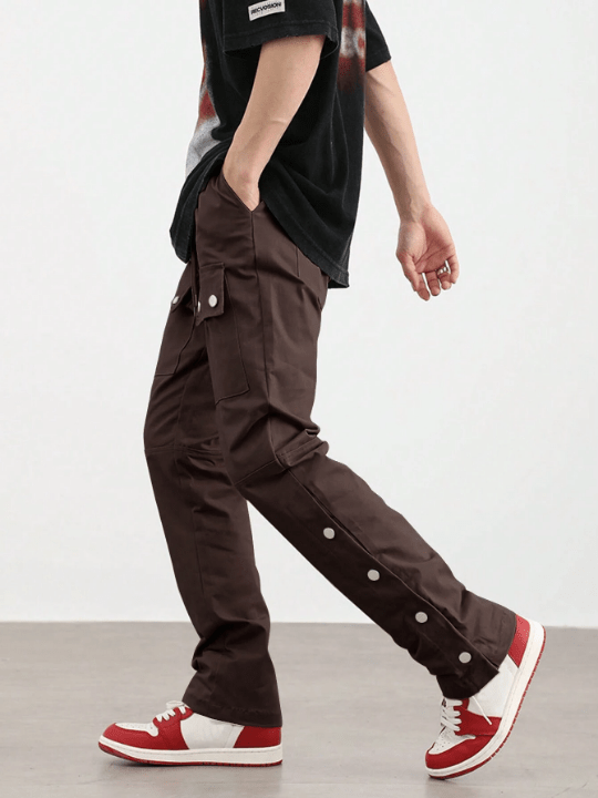 Manfinity EMRG Men Flap Pocket Side Cargo Pants - Lolli World Marketplace