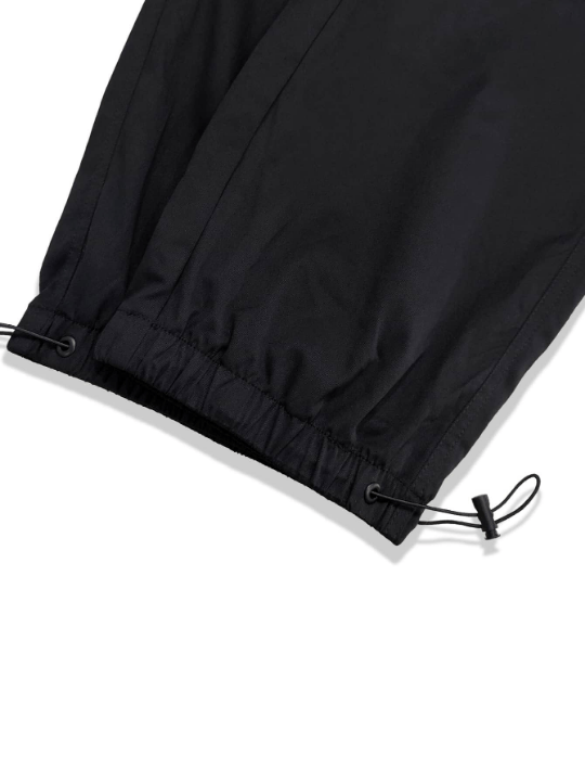 Manfinity EMRG Men Flap Pocket Side Drawstring Waist Oversize Cargo Pants - Lolli World Marketplace
