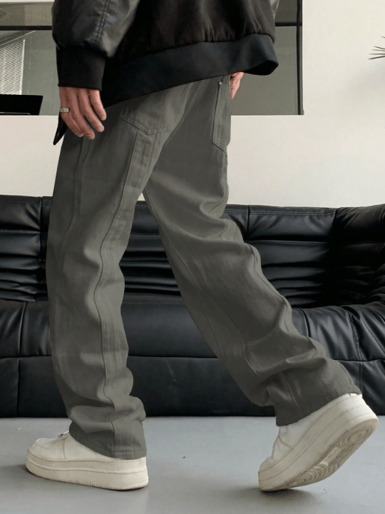Manfinity EMRG Men Slant Pocket Straight Leg Pants - Lolli World Marketplace