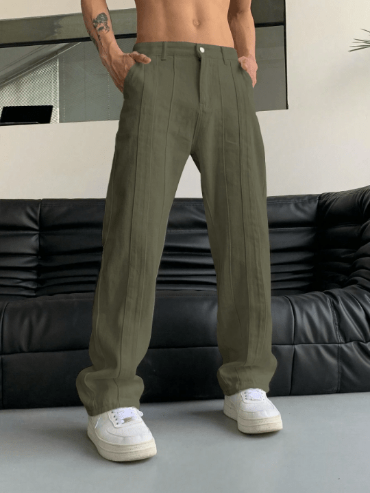 Manfinity EMRG Men Slant Pocket Straight Leg Pants - Lolli World Marketplace