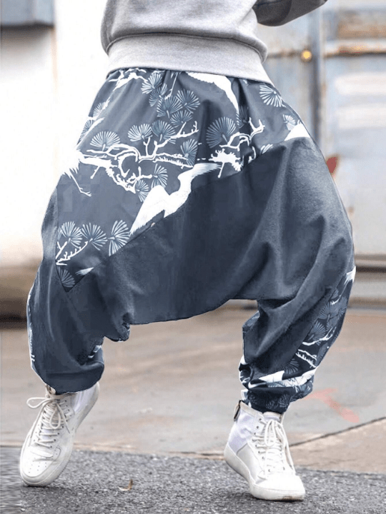 Manfinity Homme Graphic Print Wide Leg Men's Pants - Lolli World Marketplace