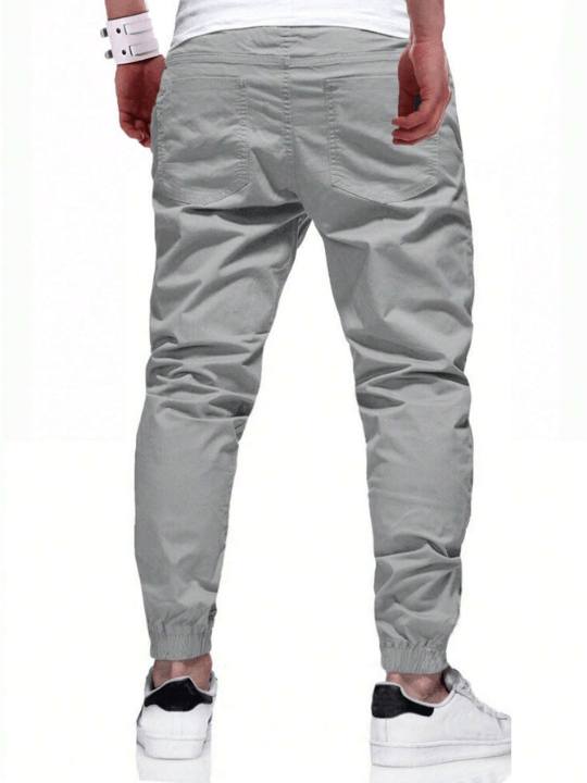 Manfinity Homme Loose Fit Men's Drawstring Waist Carrot Pants - Lolli World Marketplace