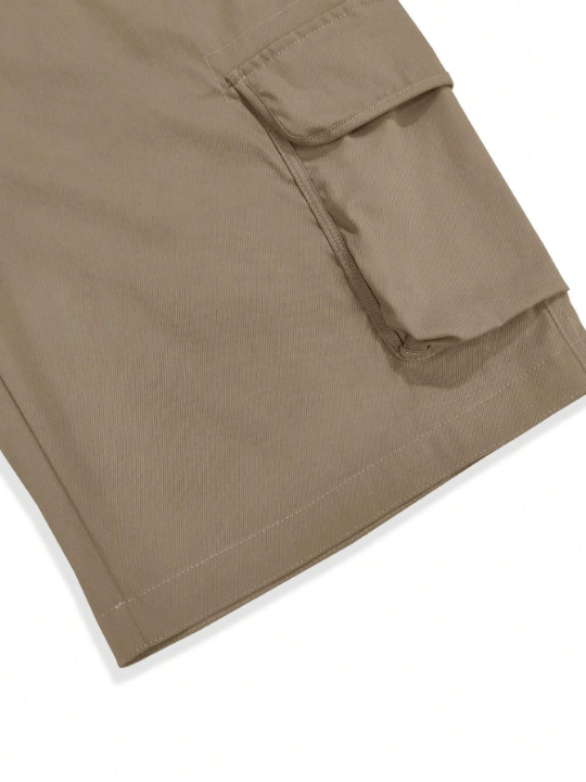 Manfinity Homme Loose Fit Men's Flap Pocket Side Cargo Shorts - Lolli World Marketplace