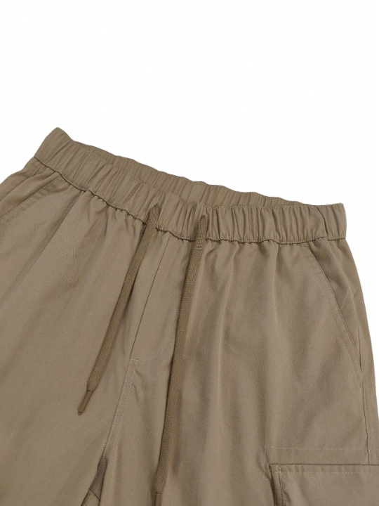 Manfinity Homme Loose Fit Men's Flap Pocket Side Cargo Shorts - Lolli World Marketplace