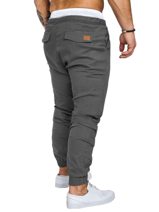 Manfinity Homme Loose Fit Men's Patchwork Design Drawstring Waist Pants - Lolli World Marketplace