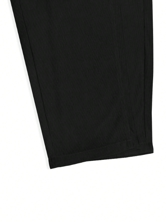 Manfinity Homme Loose - Fit Men's Solid Color Straight Leg Pants With Slant Pockets - Lolli World Marketplace
