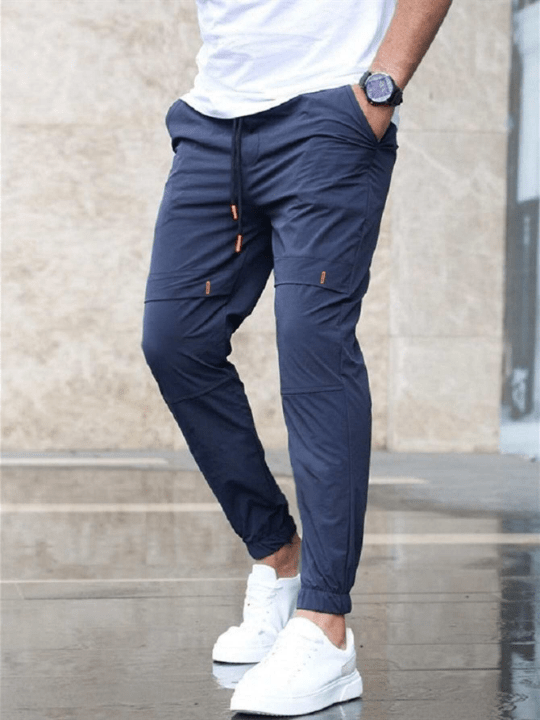 Manfinity Homme Men Drawstring Waist Pants - Lolli World Marketplace
