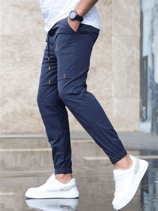 Manfinity Homme Men Drawstring Waist Pants - Lolli World Marketplace