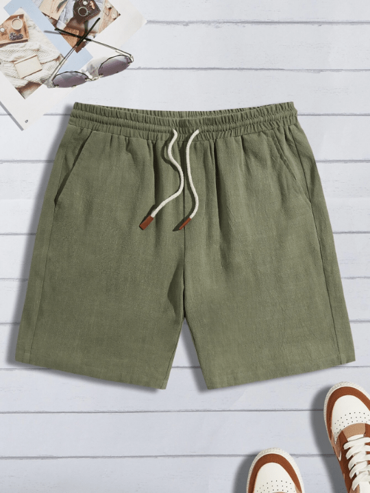 Manfinity Homme Men Drawstring Waist Slant Pocket Shorts - Lolli World Marketplace