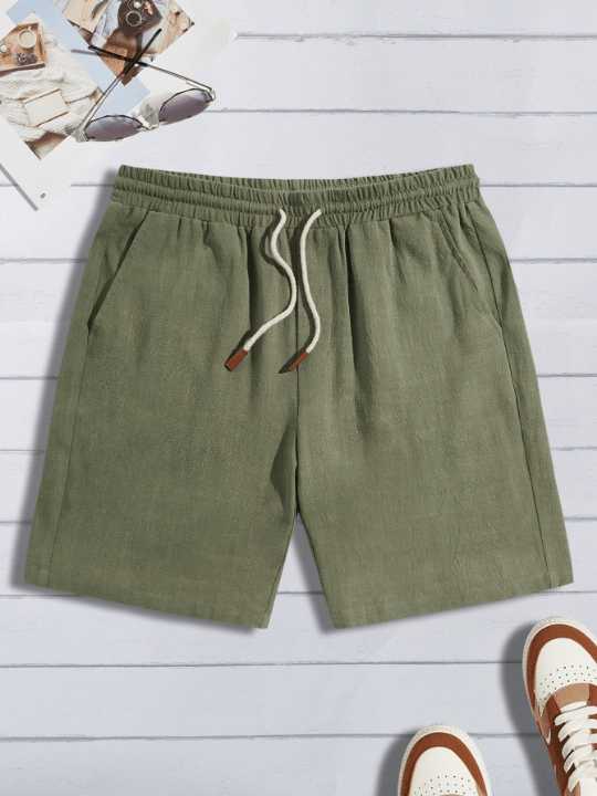 Manfinity Homme Men Drawstring Waist Slant Pocket Shorts - Lolli World Marketplace