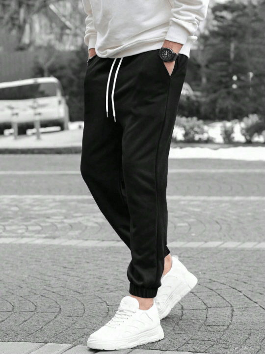 Manfinity Homme Men Drawstring Waist Slant Pocket Sweatpants - Lolli World Marketplace