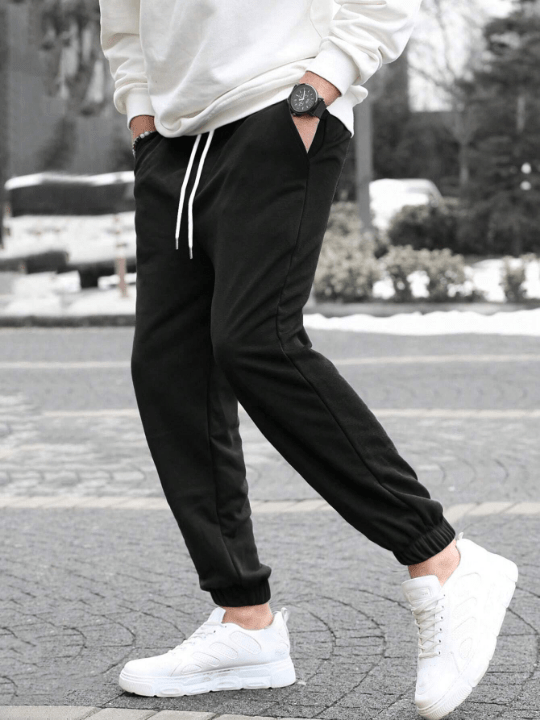 Manfinity Homme Men Drawstring Waist Slant Pocket Sweatpants - Lolli World Marketplace