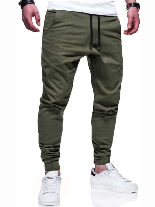 Manfinity Homme Men Drawstring Waist Tapered Pants - Lolli World Marketplace