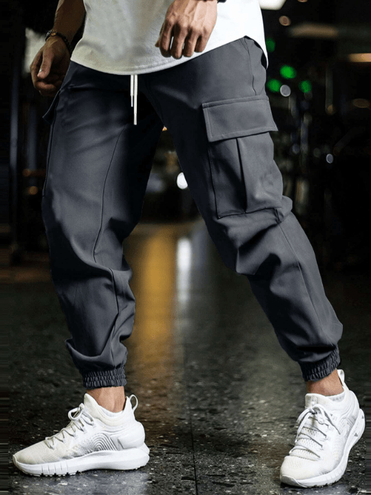 Manfinity Homme Men Flap Pocket Cargo Pants - Lolli World Marketplace