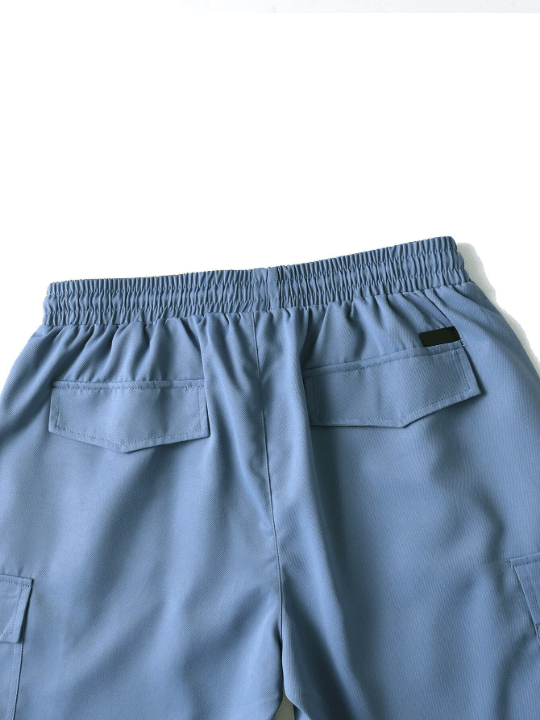 Manfinity Homme Men Flap Pocket Drawstring Oversize Cargo Shorts - Lolli World Marketplace
