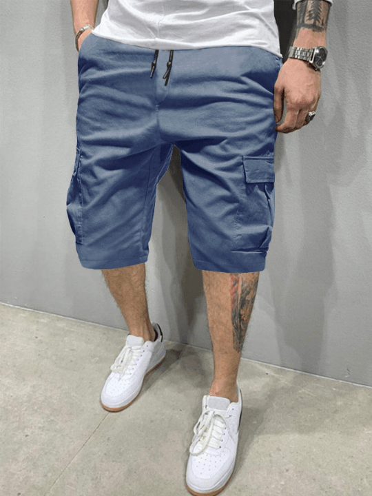 Manfinity Homme Men Flap Pocket Drawstring Oversize Cargo Shorts - Lolli World Marketplace