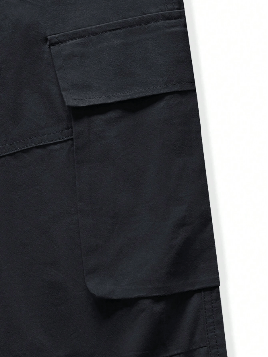 Manfinity Homme Men Flap Pocket Drawstring Waist Cargo Pants - Lolli World Marketplace