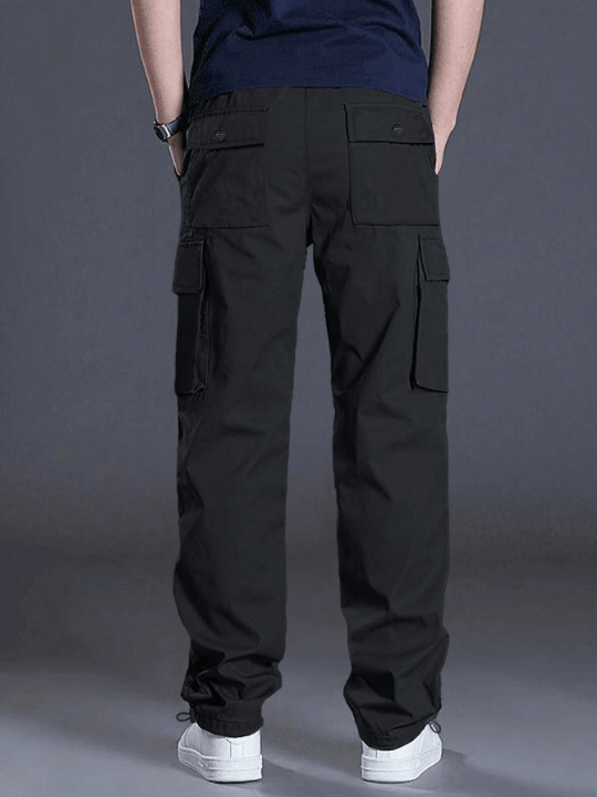Manfinity Homme Men Flap Pocket Drawstring Waist Cargo Pants - Lolli World Marketplace
