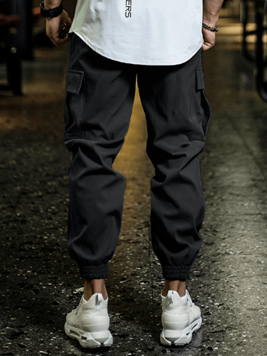 Manfinity Homme Men Flap Pocket Drawstring Waist Cargo Pants - Lolli World Marketplace