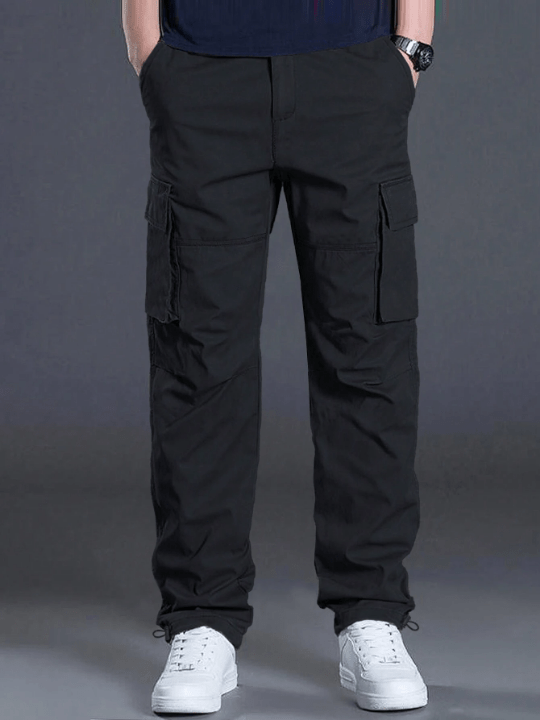 Manfinity Homme Men Flap Pocket Drawstring Waist Cargo Pants - Lolli World Marketplace