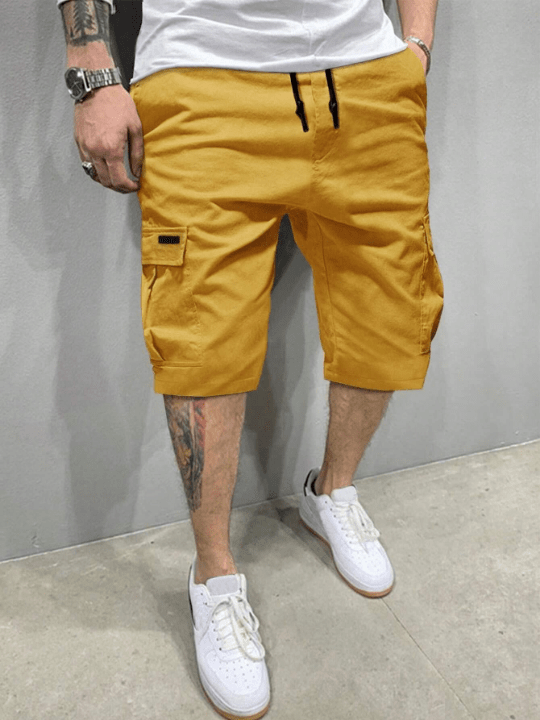 Manfinity Homme Men Flap Pocket Drawstring Waist Oversize Cargo Shorts - Lolli World Marketplace