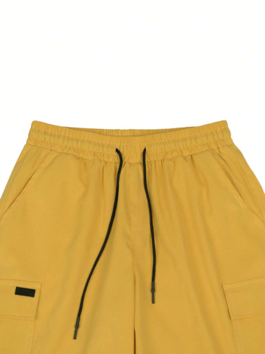 Manfinity Homme Men Flap Pocket Drawstring Waist Oversize Cargo Shorts - Lolli World Marketplace