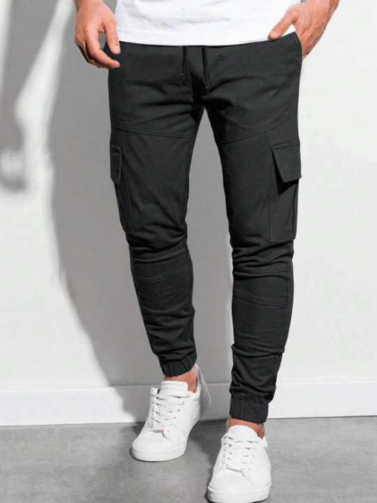Manfinity Homme Men Flap Pocket Side Cargo Pants - Lolli World Marketplace