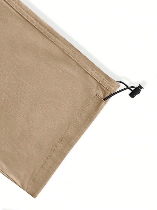 Manfinity Homme Men Flap Pocket Side Drawstring Waist Cargo Pants - Lolli World Marketplace