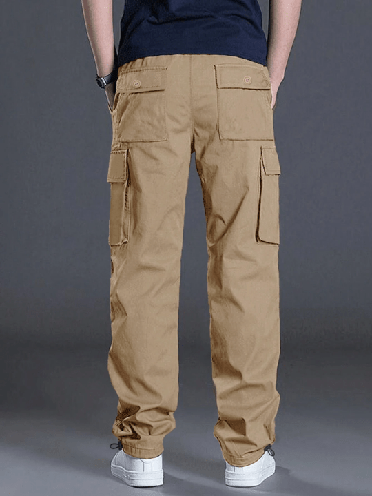 Manfinity Homme Men Flap Pocket Side Drawstring Waist Cargo Pants - Lolli World Marketplace