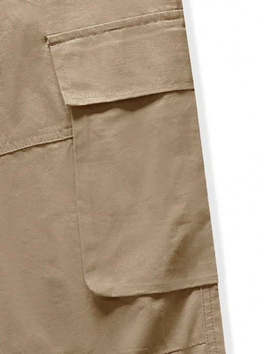 Manfinity Homme Men Flap Pocket Side Drawstring Waist Cargo Pants - Lolli World Marketplace
