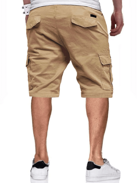 Manfinity Homme Men Flap Pockets Drawstring Cargo Shorts - Lolli World Marketplace