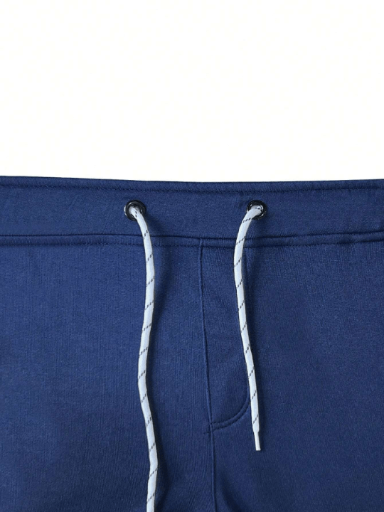Manfinity Homme Men Letter Patched Drawstring Waist Sweatpants - Lolli World Marketplace