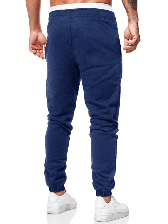 Manfinity Homme Men Letter Patched Drawstring Waist Sweatpants - Lolli World Marketplace