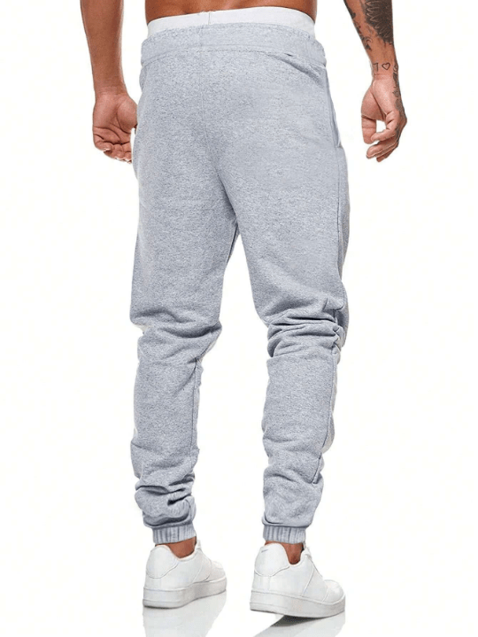 Manfinity Homme Men Letter Patched Drawstring Waist Sweatpants - Lolli World Marketplace