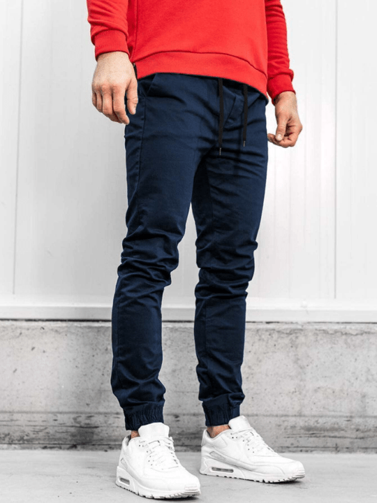 Manfinity Homme Men Loose Solid Tapered Pants - Lolli World Marketplace