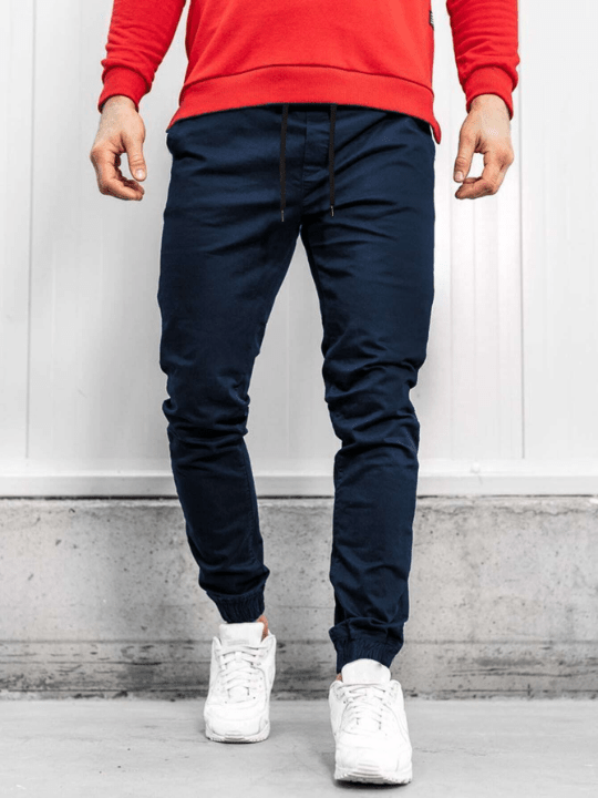 Manfinity Homme Men Loose Solid Tapered Pants - Lolli World Marketplace