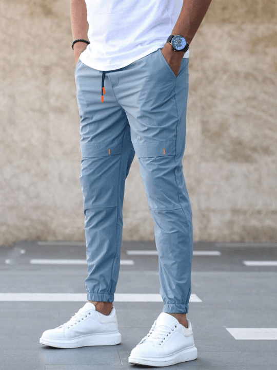 Manfinity Homme Men Slant Pocket Drawstring Waist Pants - Lolli World Marketplace