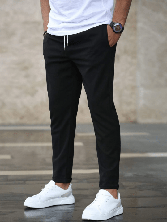 Manfinity Homme Men Slant Pocket Drawstring Waist Pants - Lolli World Marketplace