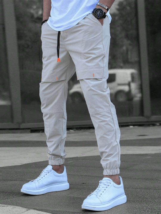 Manfinity Homme Men Slant Pocket Drawstring Waist Pants - Lolli World Marketplace