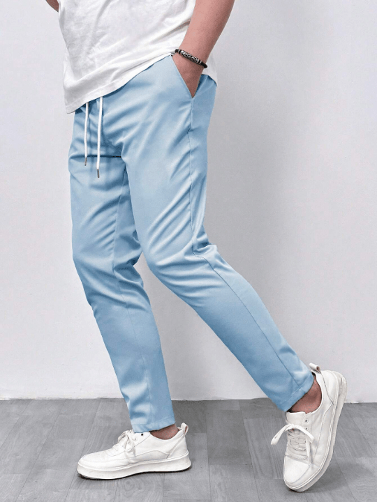 Manfinity Homme Men Slant Pocket Drawstring Waist Pants - Lolli World Marketplace
