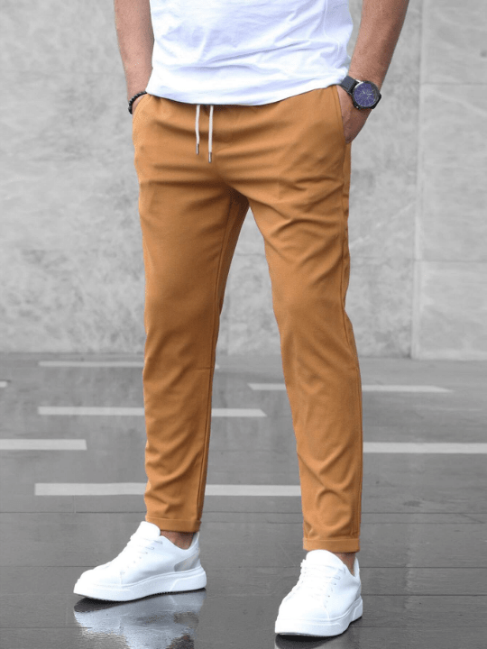 Manfinity Homme Men Slant Pocket Drawstring Waist Pants - Lolli World Marketplace