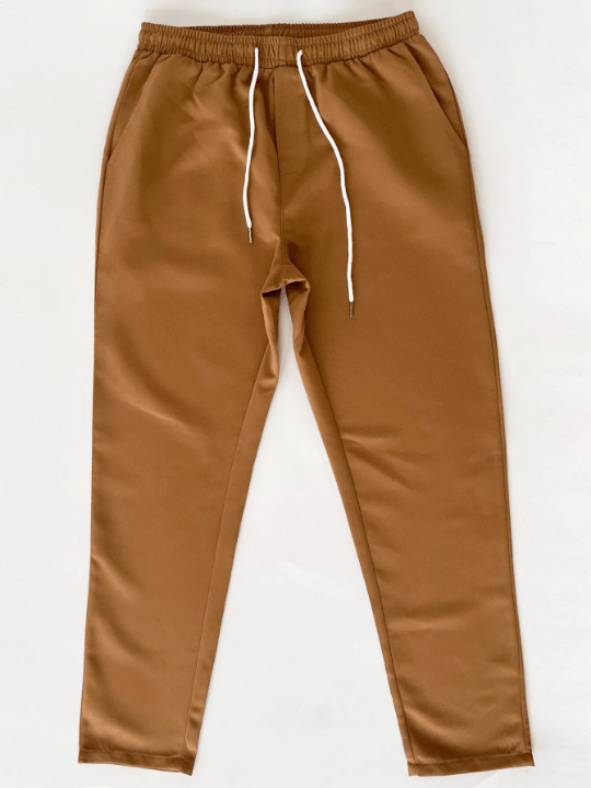 Manfinity Homme Men Slant Pocket Drawstring Waist Pants - Lolli World Marketplace