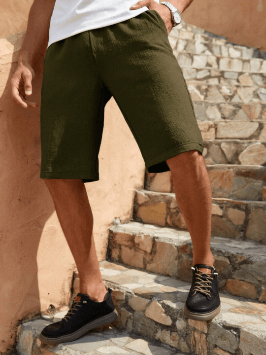 Manfinity Homme Men Slant Pocket Drawstring Waist Shorts - Lolli World Marketplace