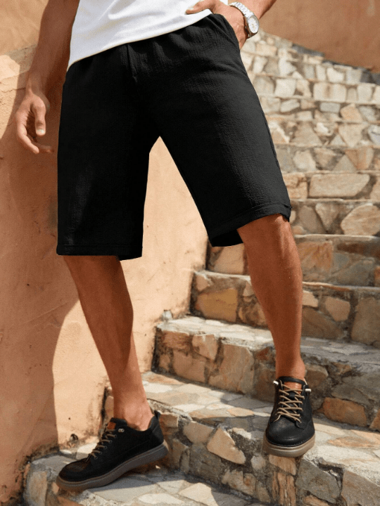 Manfinity Homme Men Slant Pocket Drawstring Waist Shorts - Lolli World Marketplace