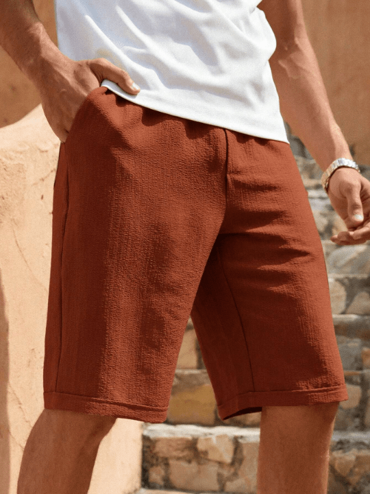 Manfinity Homme Men Slant Pocket Drawstring Waist Shorts - Lolli World Marketplace