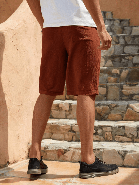 Manfinity Homme Men Slant Pocket Drawstring Waist Shorts - Lolli World Marketplace