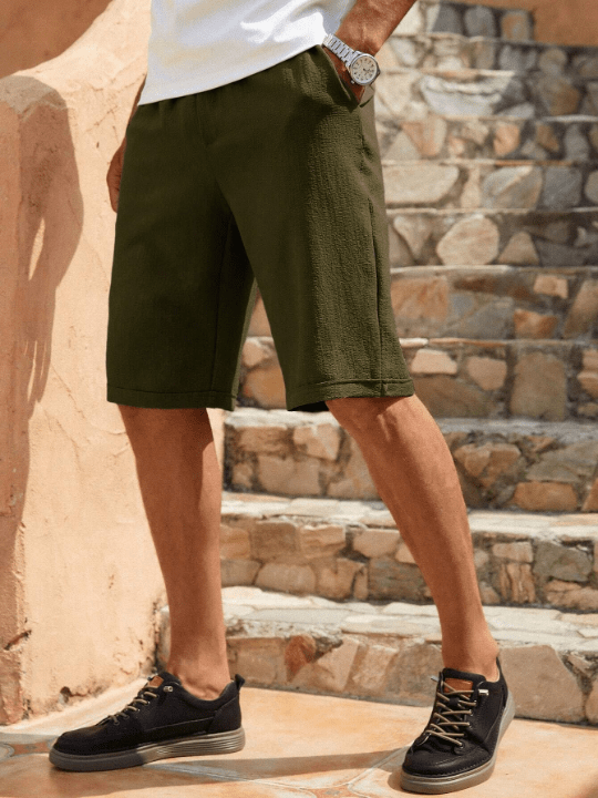 Manfinity Homme Men Slant Pocket Drawstring Waist Shorts - Lolli World Marketplace